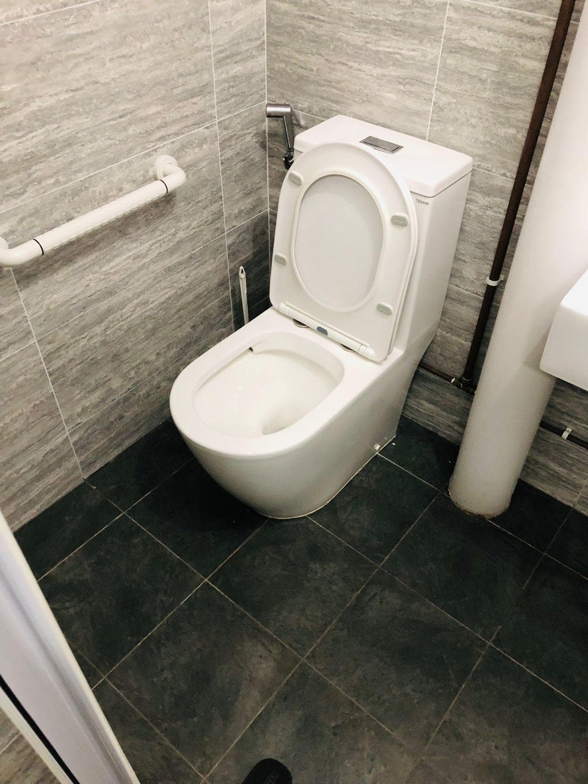 Spotless bathroom with modern fixtures
